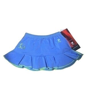 TYR Solid with Dragonflies Pull On Skirt - Periwinkle Lime Green - Size 3T- NWT
